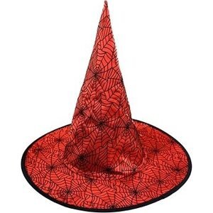 Rappa Klobúk čarodejnícky, červený, pre dospelých – halloween