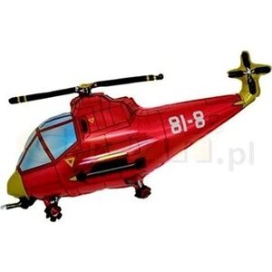 Balón fóliový helikoptéra 60 cm – vrtuľník – červená