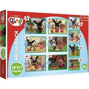 Trefl Puzzle Bing a priatelia mega pack 10 v 1