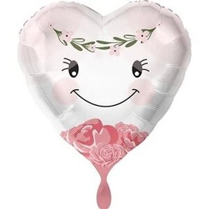 Amscan Balón fóliový srdce – nevesta – rozlúčka so slobodou – 43 cm
