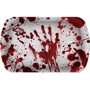 Halloween Plastový tác s krvavými otisky