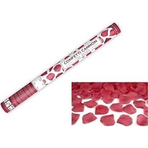 Párty konfety 60 cm – okvetné lístky – červené – svadba/valentín