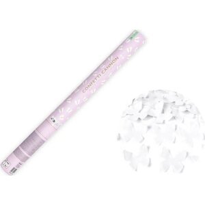 Párty konfety 60 cm – biele motýliky