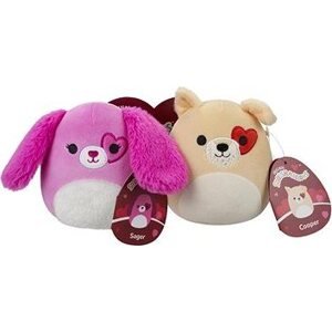 Squishmallows 1 + 1 Ružový a svetlý pes Sager a Cooper
