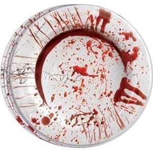 Halloween Papírové talíře krev 8 ks 23 cm