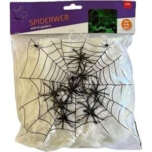 Svítící pavučina s pavouky 100 g + 5 pavouků