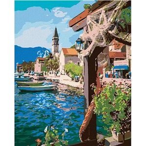 Diamondi – VÝHĽAD OD RYBÁRA NA MORE, 40 × 50 cm, napnuté plátno na rám