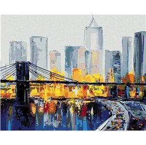 Diamondi – Diamantové maľovanie – RUŠNÝ NEW YORK, 40 × 50 cm, vypnuté plátno na rám