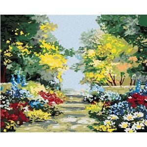 Diamondi – Diamantové maľovanie – OKRASNÉ KVETINY, 40 × 50 cm, bez rámu a bez vypnutia plátna