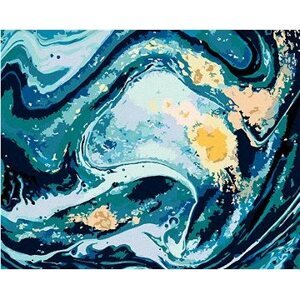 Diamondi – Diamantové maľovanie – MODRÁ ABSTRAKCIA, 40 × 50 cm, vypnuté plátno na rám