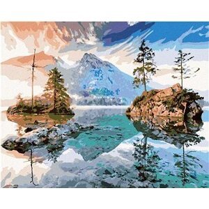 Diamondi – Diamantové maľovanie – JAZERO HINTERSEE V NEMECKU, 40 × 50 cm, vypnuté plátno na rám