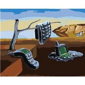 Diamondi – Diamantové maľovanie – ROZTEČENÉ MOBILY - INŠPIRÁCIA SALVADOR DALÍ, 40 × 50 cm, bez rámu a bez vypnutia plátna