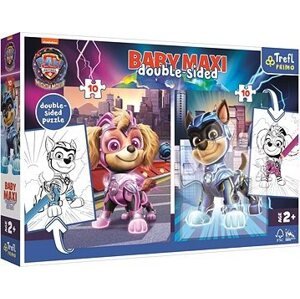 TREFL obojstranné puzzle Labková patrola: Psí hrdinovia baby maxi 2× 10 dielikov
