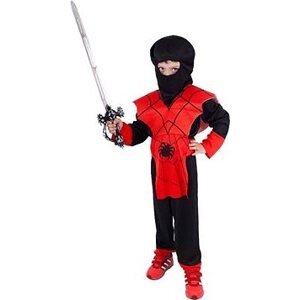 RAPPA Kostým ninja červeno-černý 4 - 6 let