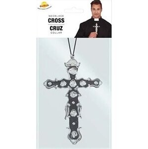Kříž na krk stříbrný - kněz - 15 cm