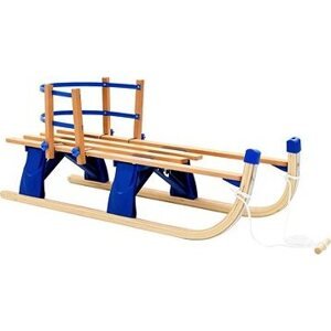 Shumee Skladacie snežné sane s operadlom, 119 cm, modré