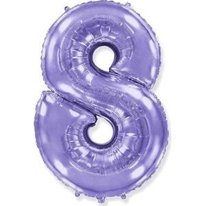 Balón foliový číslice fialová - lila 102 cm - 8