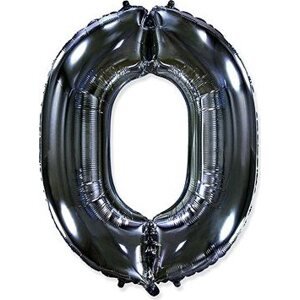 Balón foliový číslice černá - black 102 cm - 0