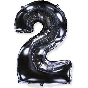 Balón foliový číslice černá - black 102 cm - 2