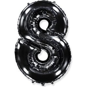 Balón foliový číslice černá - black 102 cm - 8