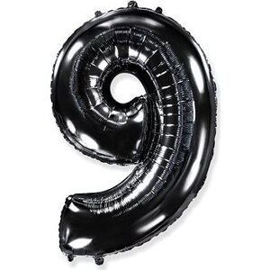 Balón foliový číslice černá - black 102 cm - 9