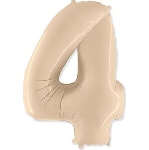 Balón foliový číslice krémová - 102 cm - 4