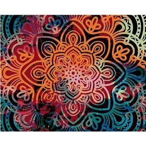 Žiarivá mandala, 40 × 50 cm, plátno napnuté na rám
