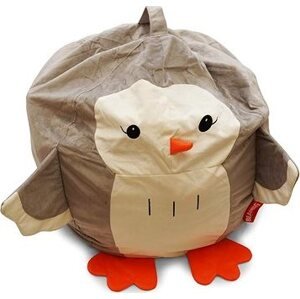 BeanBag Skladovací vak tučniak Tuky, biela/sivá