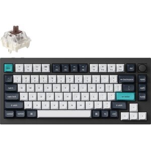 Keychron Q1 Max Swappable RGB Backlight Brown Switch Knob Version – Black, US