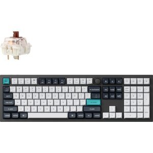 Keychron Q6 Max Swappable RGB Backlight Brown Switch Knob Version – Black, US