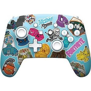 PowerA Enhanced Wireless Controller for Nintendo Switch – Fortnite Sticker Mania