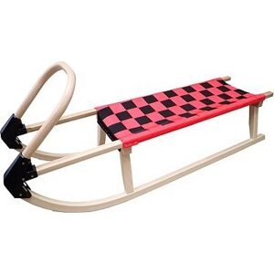 KUBIsport Sánky 110 cm, drevené, červené