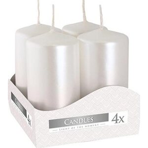 BISPOL Adventná Metalická Biela 4× 80 g
