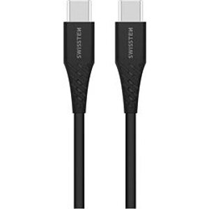 Swissten kábel TPE USB-C/USB-C Power Delivery 5 A (100 W) 2,5 m čierny