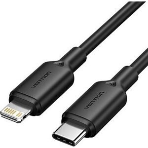 Vention USB 2.0 Type-C Male to Lightning Male 3 A Cable 1 m Black PVC Type