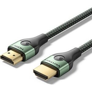 Vention Cotton Braided Ultra Thin HDMI-A Male to Male HD Cable 8K 1,5 m Green Aluminum Alloy Type