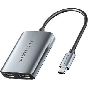 Vention USB-C to Dual HDMI MST Adaptér 0.15M Gray Aluminum Alloy Type