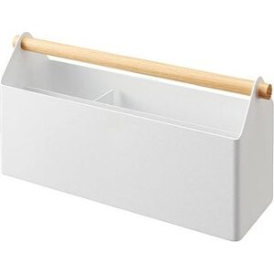 Yamazaki Organizér kancelársky Tosca 4152, kov/drevo, š. 27 cm, biely