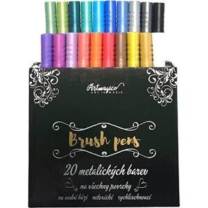 Artmagico Brush pens 20 ks metalické odiene