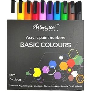 Artmagico akrylové popisovače s jemným hrotom – základné – 10 ks