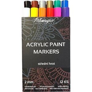 Artmagico, akrylová fixka so stredným hrotom (2 mm) 12 ks