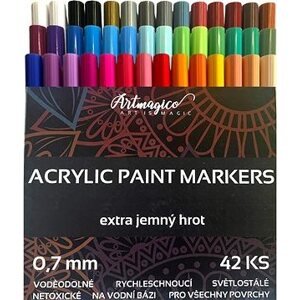 Artmagico Akrylový popisovač s extra jemným hrotom (0,7 mm) 42 ks