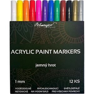 Artmagico Akrylový popisovač s jemným hrotom (1 mm) 12 ks