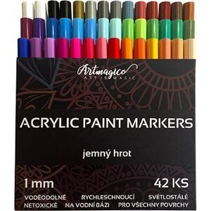Artmagico Akrylový popisovač s jemným hrotom (1 mm) 42 ks