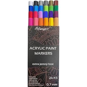 Artmagico Akrylový popisovač s extra jemným hrotom (0,7 mm) 24 ks