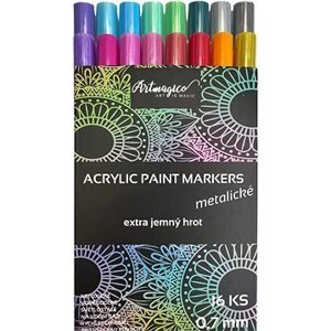 Artmagico Akrylový popisovač s extra jemným hrotom metalický