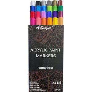 Artmagico Akrylový popisovač s jemným hrotom (1 mm) 24 ks