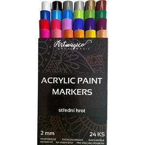 Artmagico Akrylový popisovač so stredným hrotom (2 mm) 24 ks