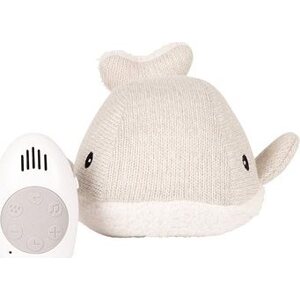 FLOW Hračka s tlkotom srdca Moby the Whale Light Grey