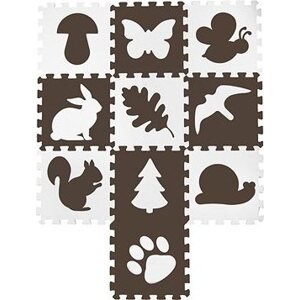 EVA Puzzle podložka Lesní priatelia 32 × 32 × 1 cm (10 ks)